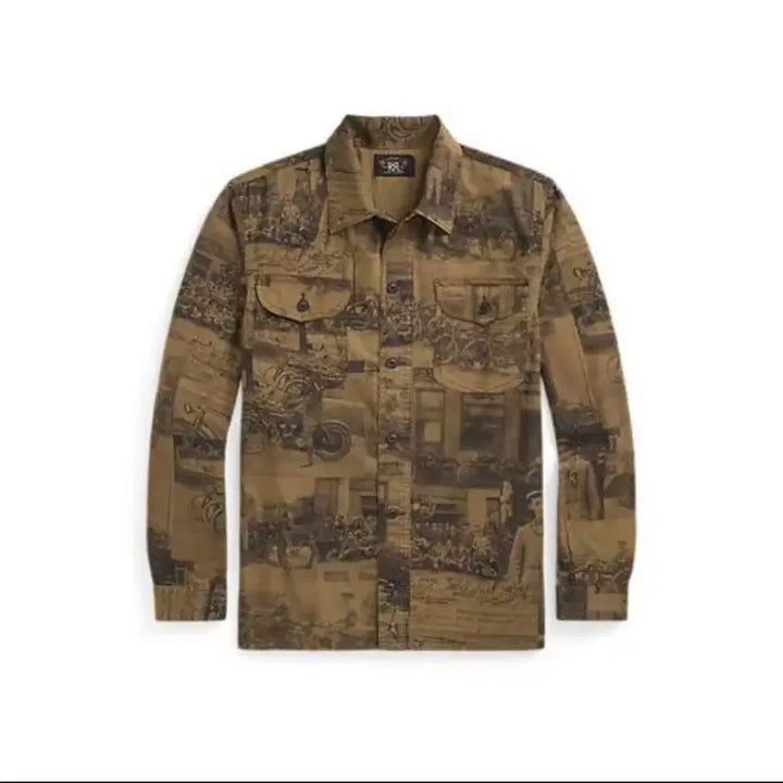 [BUNJANG] RRL Photo Print Twill Work Shirt M / [RRL 더블알엘] (새상품)포토프린트 트윌 워크셔츠 M(정가61.9만)