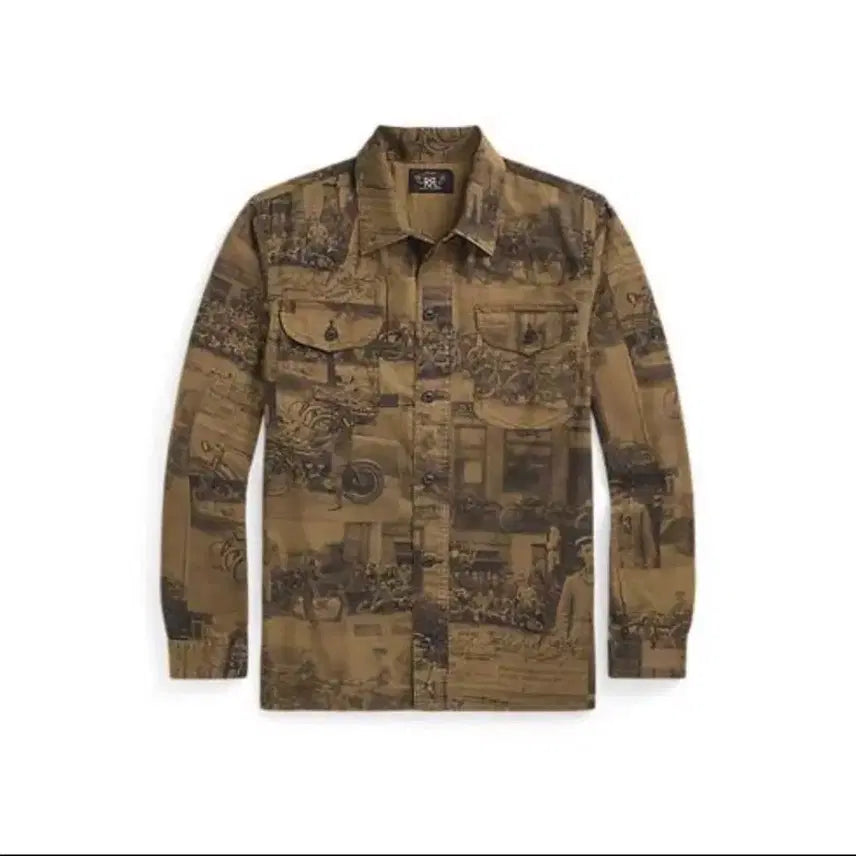 [BUNJANG] RRL Photo Print Twill Work Shirt M / [RRL 더블알엘] (새상품)포토프린트 트윌 워크셔츠 M(정가61.9만)