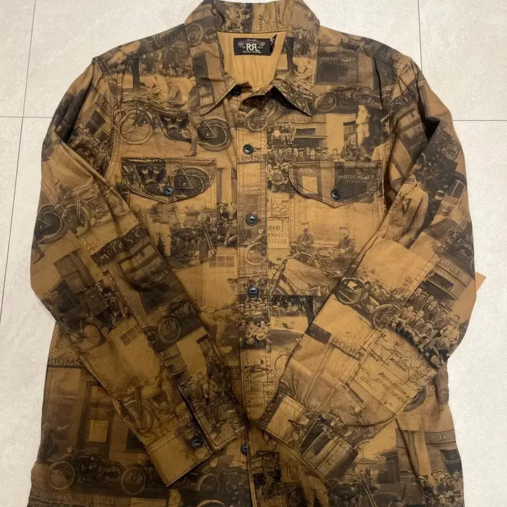 [BUNJANG] RRL Photo Print Twill Work Shirt M / [RRL 더블알엘] (새상품)포토프린트 트윌 워크셔츠 M(정가61.9만)