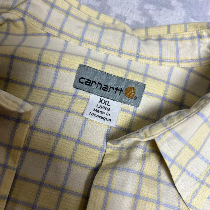 [BUNJANG] Carhartt FR Checkered Short Sleeve Shirt / 칼하트 FR 반팔 체크셔츠