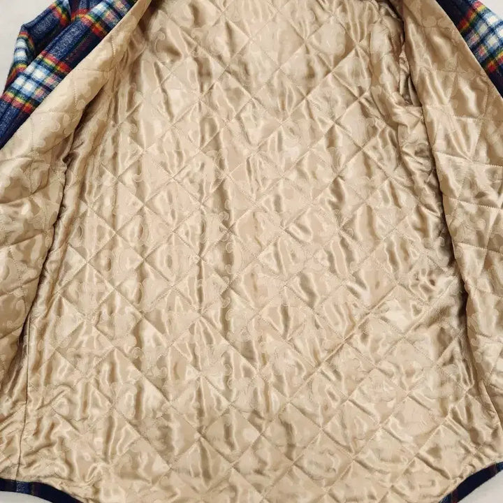 [BUNJANG] Celine Quilted Check Shirt Jacket / 셀린느 후드 퀼팅 체크 셔츠 자켓