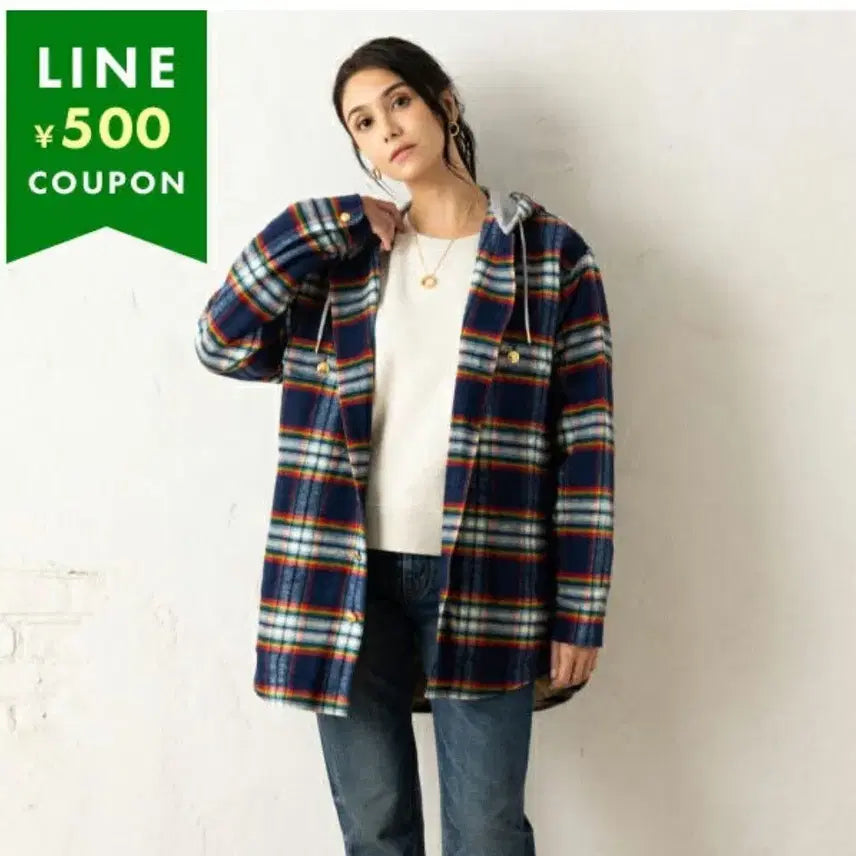 [BUNJANG] Celine Quilted Check Shirt Jacket / 셀린느 후드 퀼팅 체크 셔츠 자켓