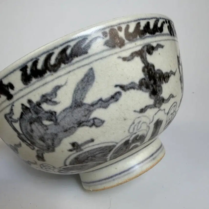 [BUNJANG] Blue and White Porcelain with Sea and Dragon Motif / 청화 해수신수문 완