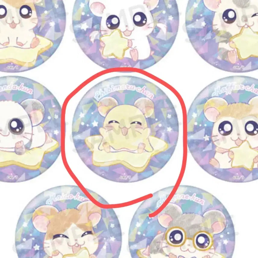 [BUNJANG] Hamster Twins MiniMini Collection Badge Set / 교환))햄토리 트윙클 드림즈/그려낸 캔뱃지 (팬더, 쿨쿨이) ->미니미니