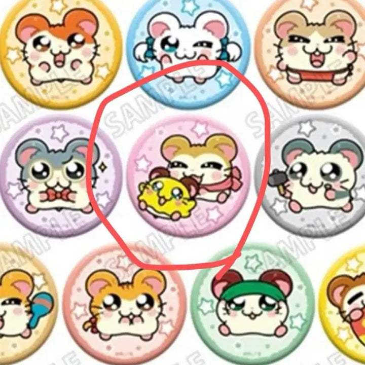 [BUNJANG] Hamster Twins MiniMini Collection Badge Set / 교환))햄토리 트윙클 드림즈/그려낸 캔뱃지 (팬더, 쿨쿨이) ->미니미니