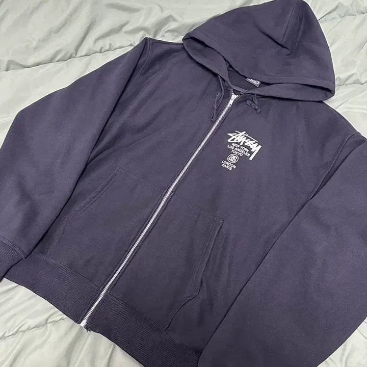 [BUNJANG] Stussy World Tour Zip-Up Hoodie / [XL]스투시 월드투어 후드집업