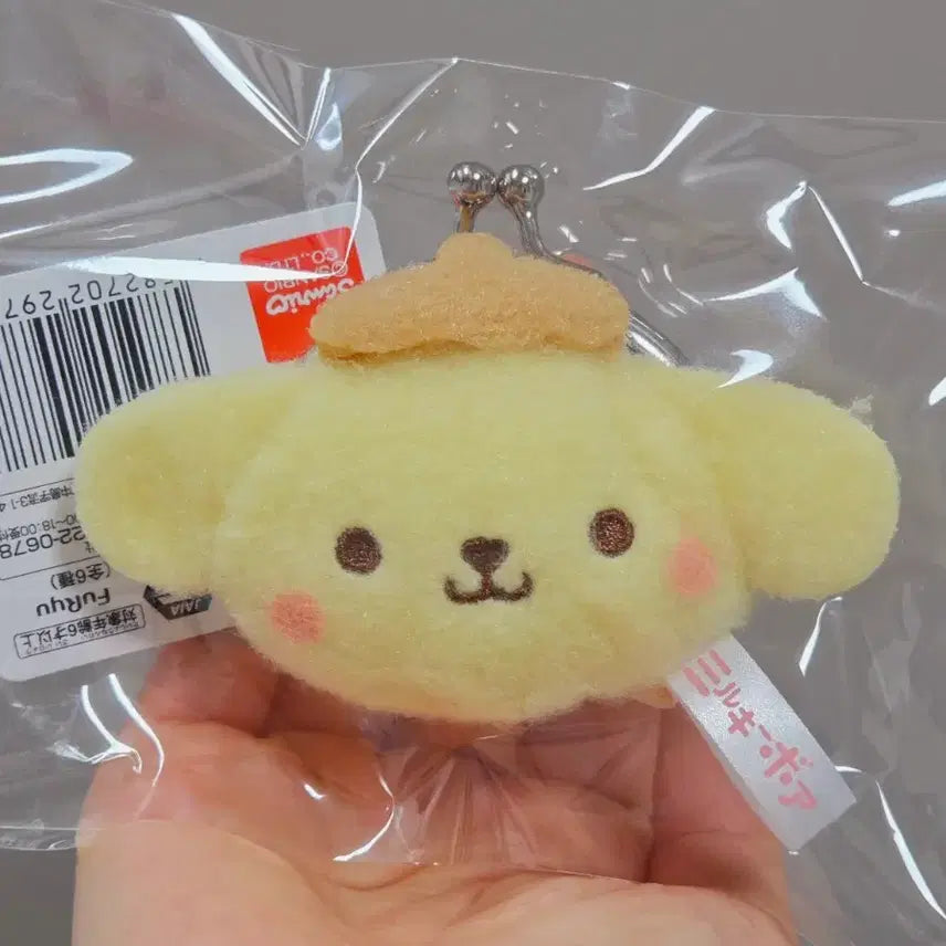 [BUNJANG] Sanrio Milkey Boa Face Pouch Pompompurin / 산리오 밀키보아 페이스 파우치 가마구치 폼폼푸린