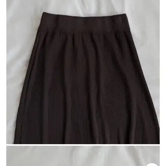 [BUNJANG] Vianco Long Ribbed Maternity Skirt - Brown / 씨미 Vianco 골지 롱 스커트 임산부 스커트 브라운