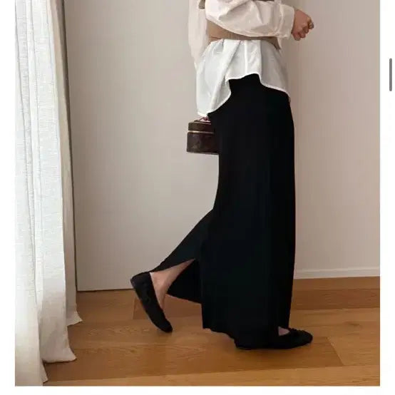 [BUNJANG] Vianco Long Ribbed Maternity Skirt - Brown / 씨미 Vianco 골지 롱 스커트 임산부 스커트 브라운