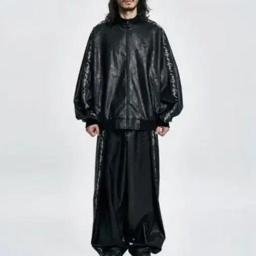 [BUNJANG] AJO BY AJO Black Leather Jacket (L) and Pants (M) / 아조바이아조 레더자켓L사이즈,바지M사이즈