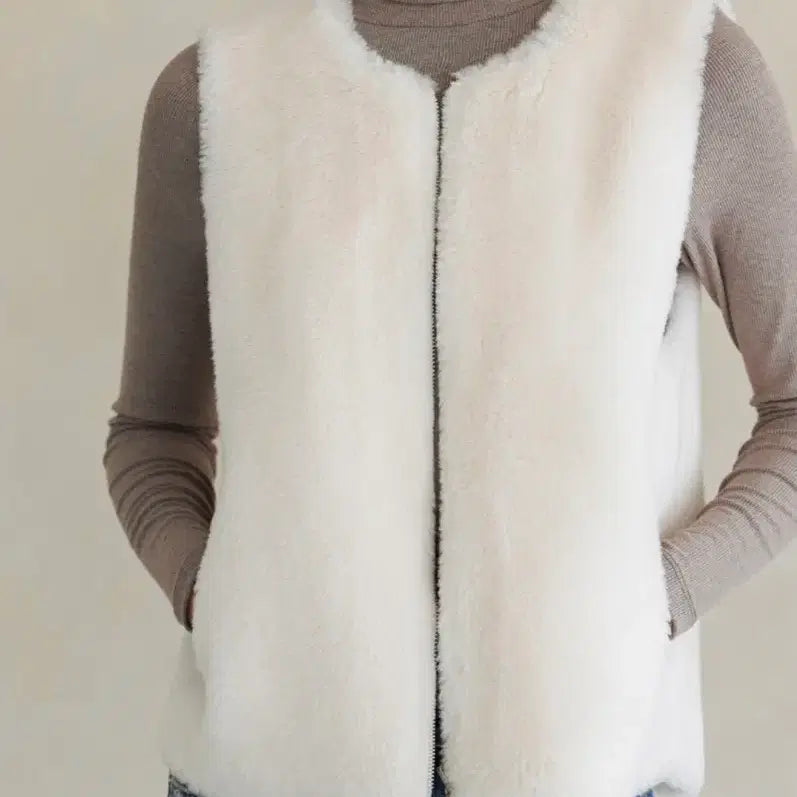 [BUNJANG] Hour Queenit Reversible Wool Vest / 리버시블 양모 베스트 아이보리 새상품