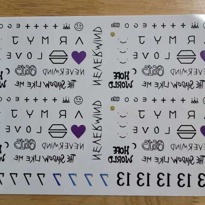 [BUNJANG] BTS Tattoo Sticker / BTS 방탄소년단 타투 스티커
