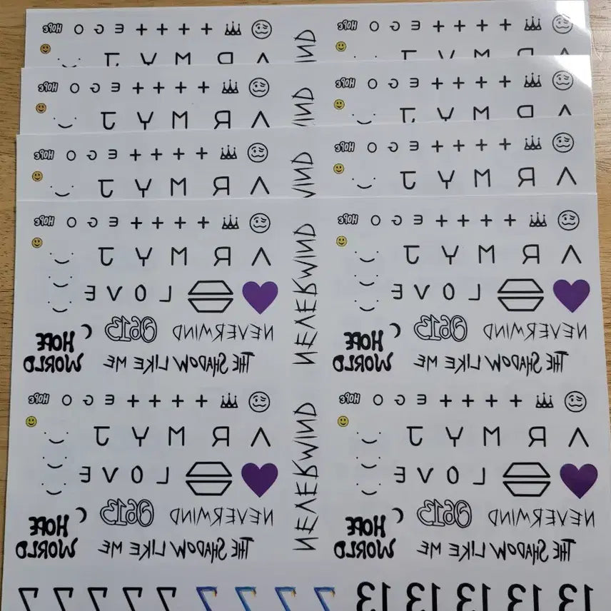 [BUNJANG] BTS Tattoo Sticker / BTS 방탄소년단 타투 스티커