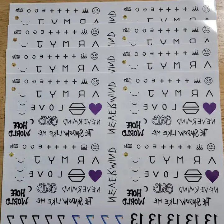 [BUNJANG] BTS Tattoo Sticker / BTS 방탄소년단 타투 스티커