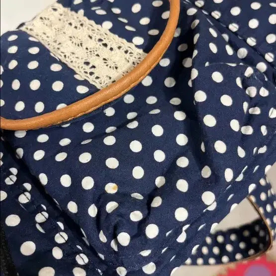 [BUNJANG] Navy Dot Mori Girl Backpack / 네이비 도트 모리걸 백팩