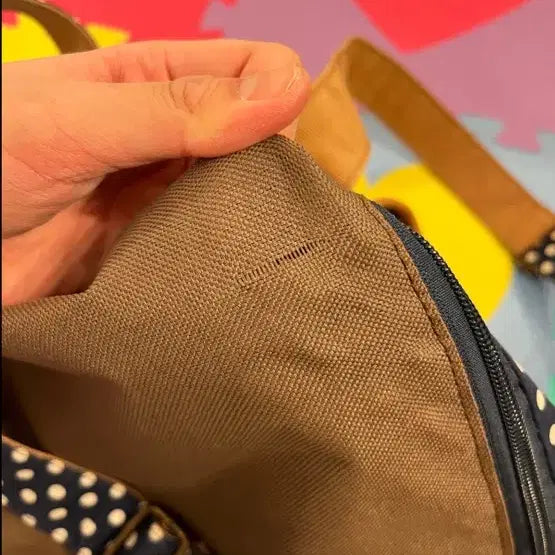 [BUNJANG] Navy Dot Mori Girl Backpack / 네이비 도트 모리걸 백팩