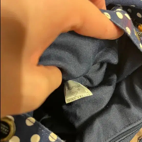 [BUNJANG] Navy Dot Mori Girl Backpack / 네이비 도트 모리걸 백팩