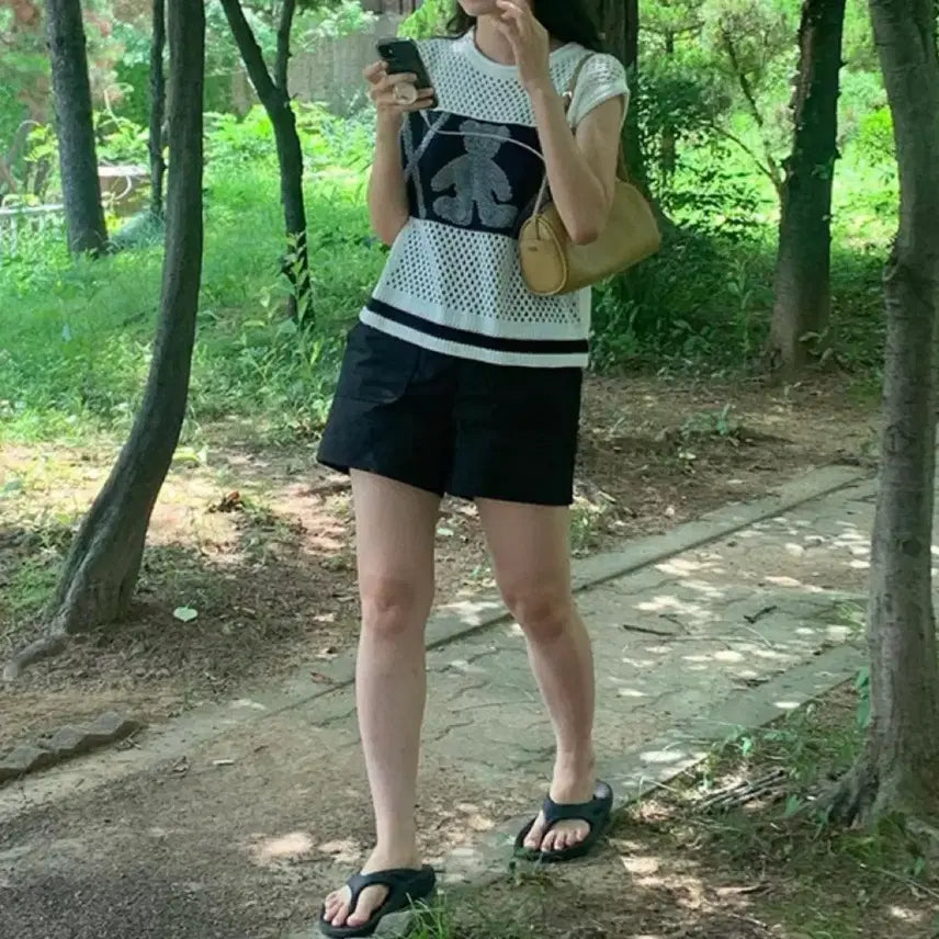 [BUNJANG] Noicocommon Bear Net Knit Vest S / [노이커먼] 베어 네트 니트 베스트 S