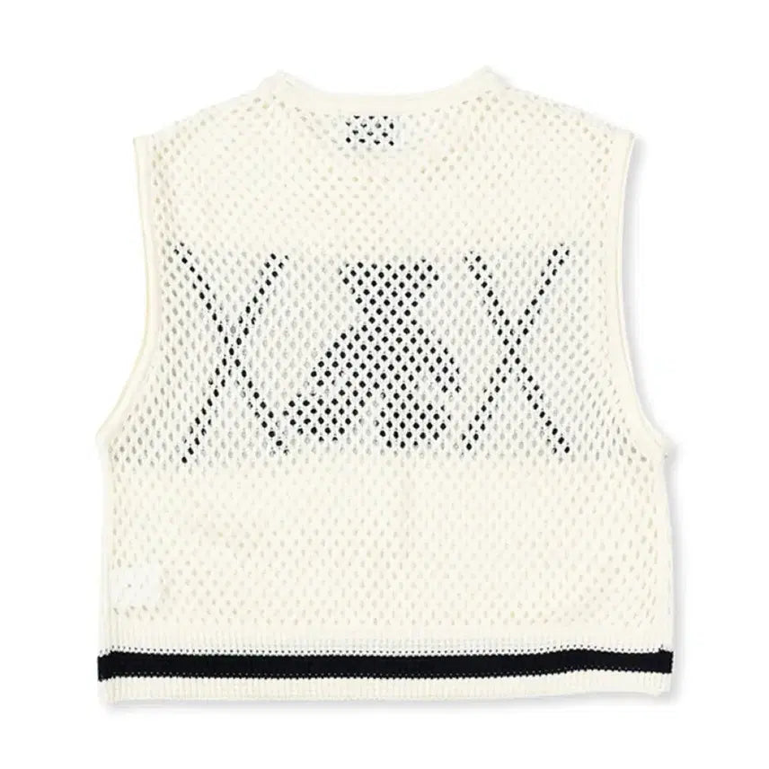 [BUNJANG] Noicocommon Bear Net Knit Vest S / [노이커먼] 베어 네트 니트 베스트 S