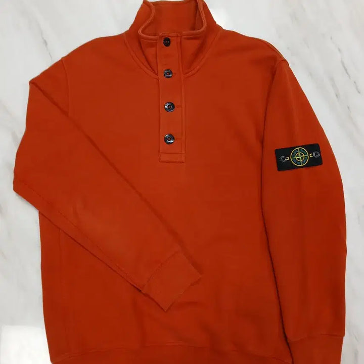 [BUNJANG] Stone Island Half-Zip Pullover / [정품 파격가] 스톤아일랜드 남성 여성공용 면 100% 반집업 L 100