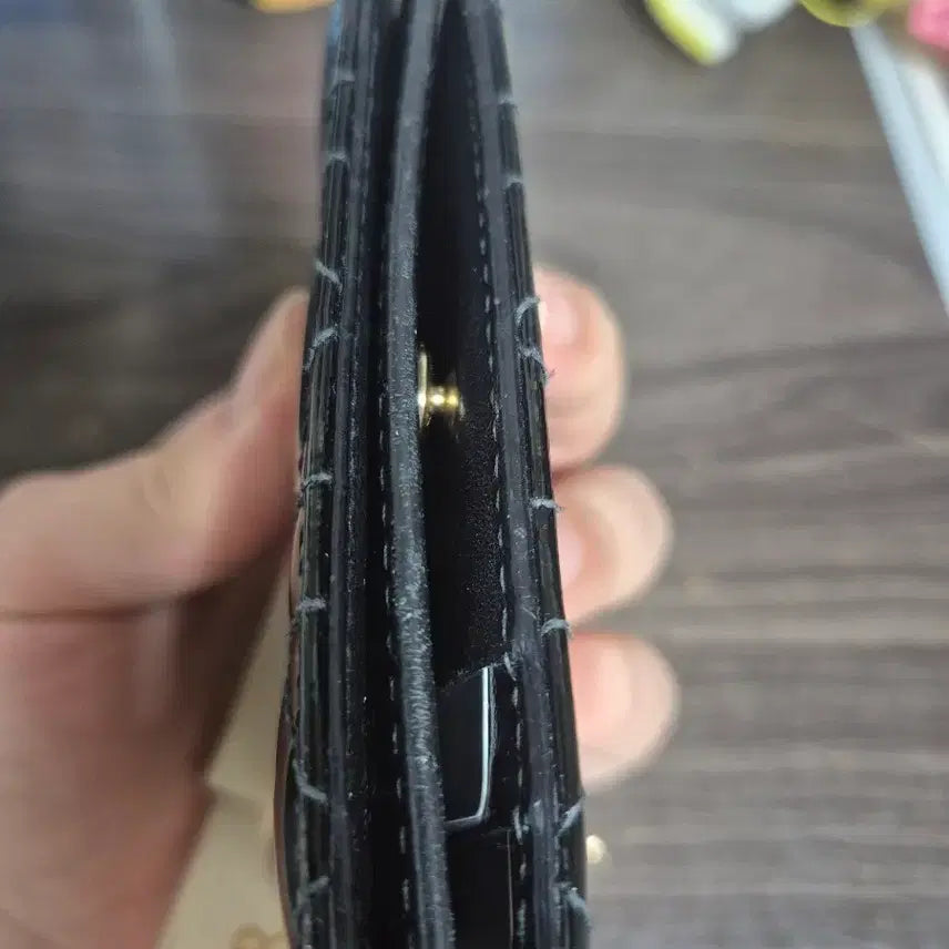 [BUNJANG] Dior Lady Card Wallet / 디올 레이디 카드지갑 블랙 페이던트