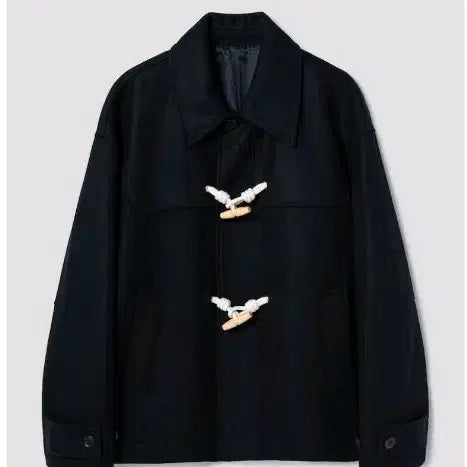 [BUNJANG] 8seconds Wool Blend Short Duffle Coat (Navy, M) / [무료배송]에잇세컨즈 울 블렌디드 숏 더플코트 네이비(m)-판매중!