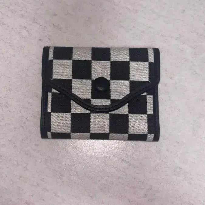 [BUNJANG] Checkered Wallet Card Holder / 체크보드 지갑 반지갑 카드지갑