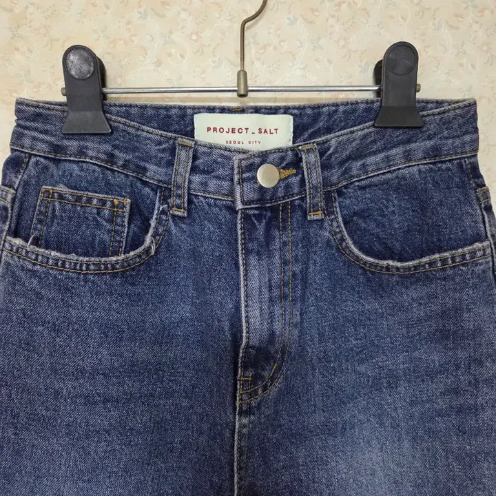 [BUNJANG] Project Salt Cutting Denim Pants Mid Blue / [S] 프로젝트솔트 컷팅 일자 데님 팬츠 중청