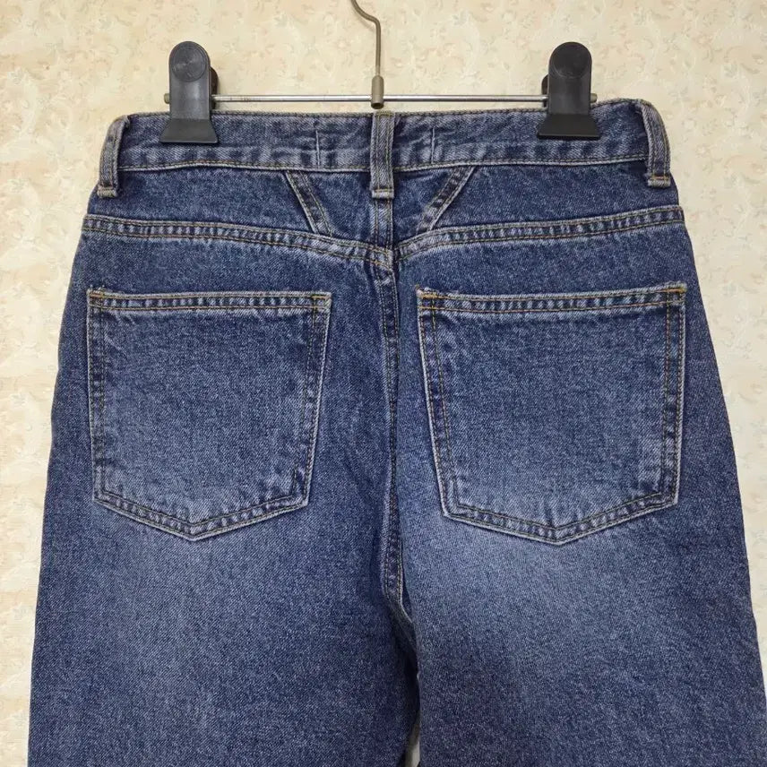 [BUNJANG] Project Salt Cutting Denim Pants Mid Blue / [S] 프로젝트솔트 컷팅 일자 데님 팬츠 중청
