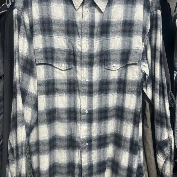 [BUNJANG] Polytelu Loose Check Shirt / 2) 25ss 폴리테루 루즈드 체크 셔츠 웨스턴 에크루 옴브레