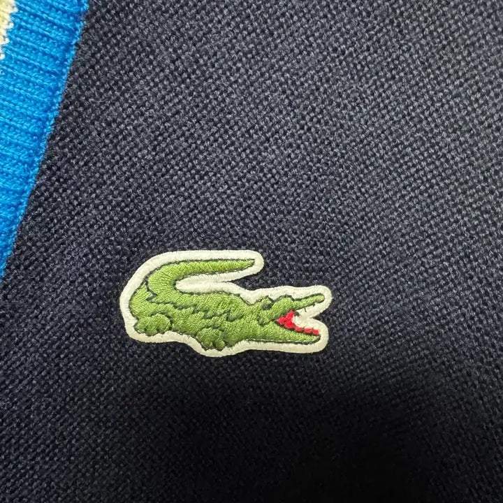 [SOLD OUT] 라코스테 네이비 배색 가디건 105