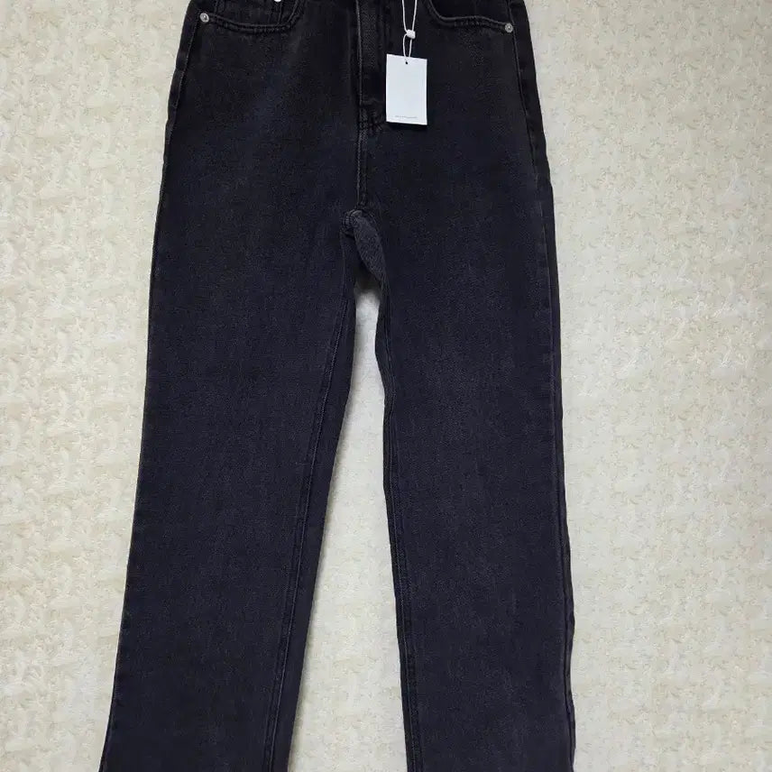 [BUNJANG] Sleek Wide Denim Pants Black / [새 상품/S] 슬릭 와이드 데님 팬츠 흑청