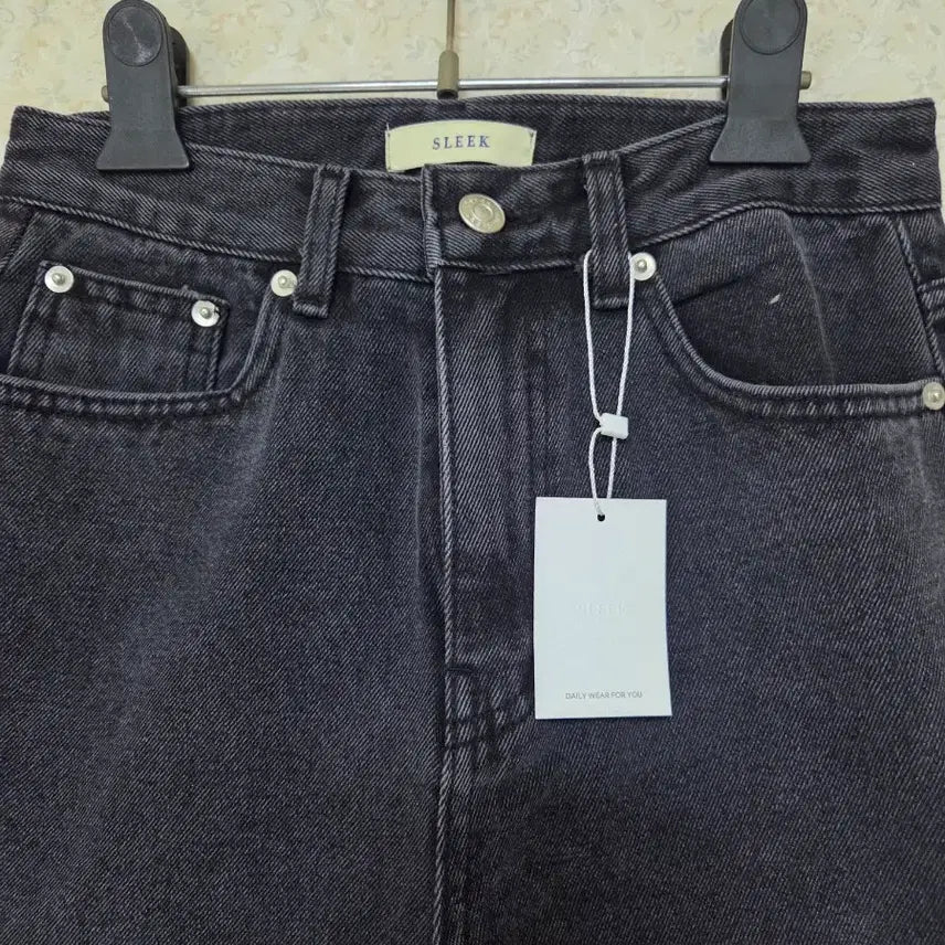 [BUNJANG] Sleek Wide Denim Pants Black / [새 상품/S] 슬릭 와이드 데님 팬츠 흑청