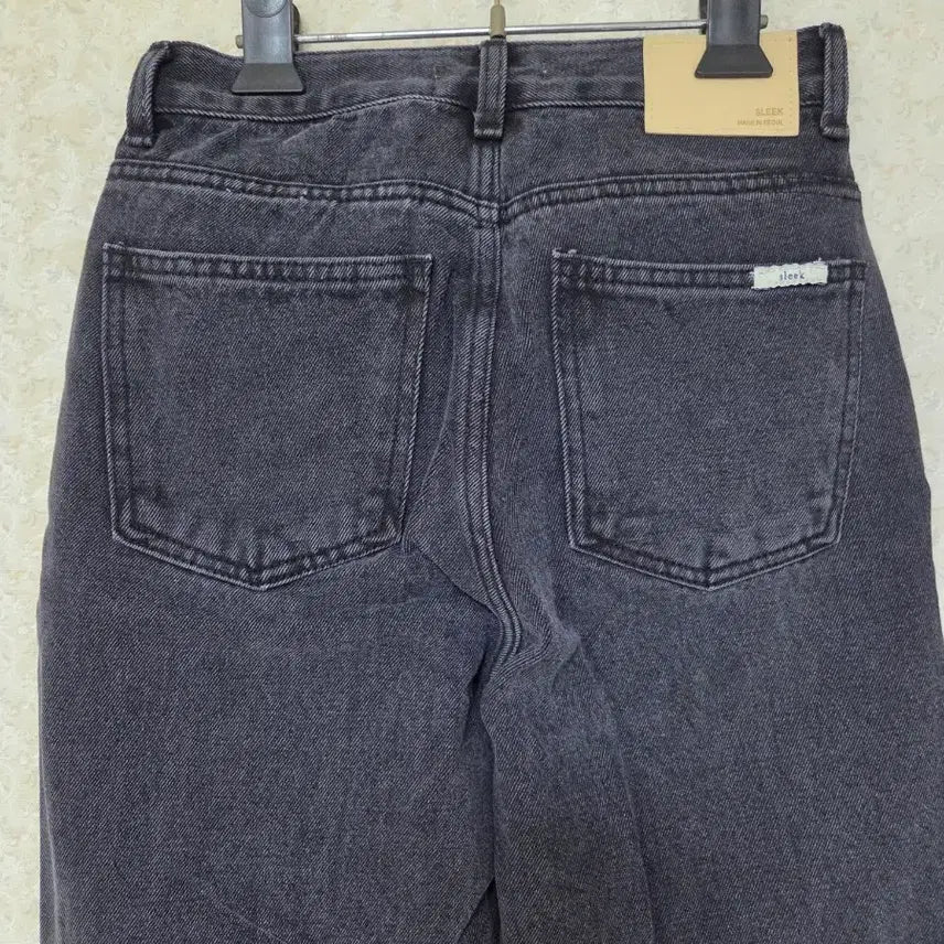 [BUNJANG] Sleek Wide Denim Pants Black / [새 상품/S] 슬릭 와이드 데님 팬츠 흑청