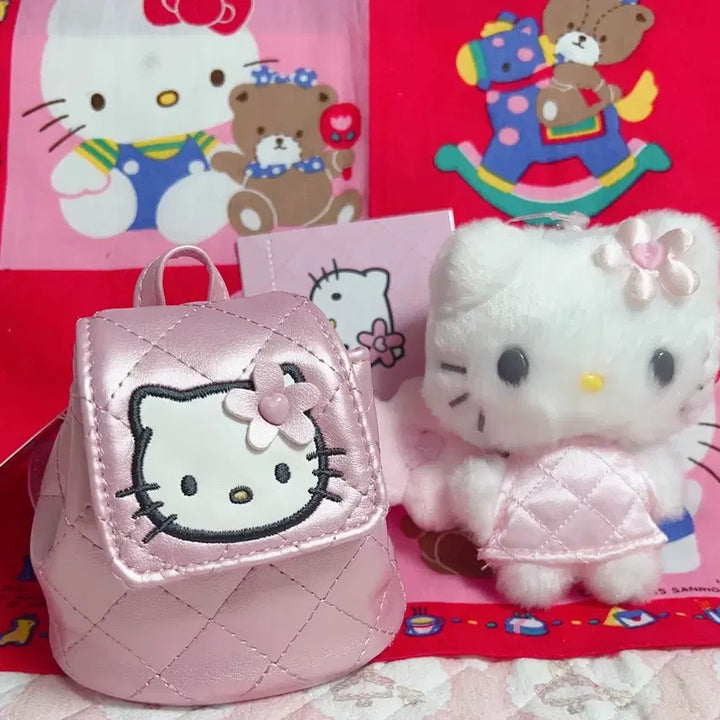 [BUNJANG] Kitty Quilt Bag Charm Mascot Keyring Bundle / 키티퀄트2탄 가방키링 마스코트 키링 일괄