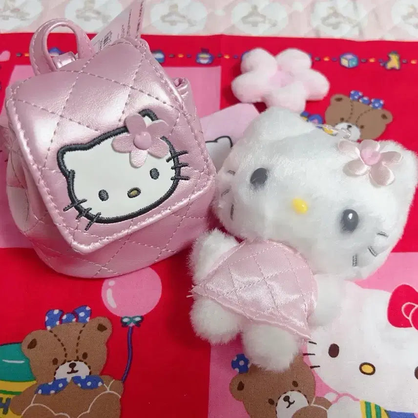 [BUNJANG] Kitty Quilt Bag Charm Mascot Keyring Bundle / 키티퀄트2탄 가방키링 마스코트 키링 일괄