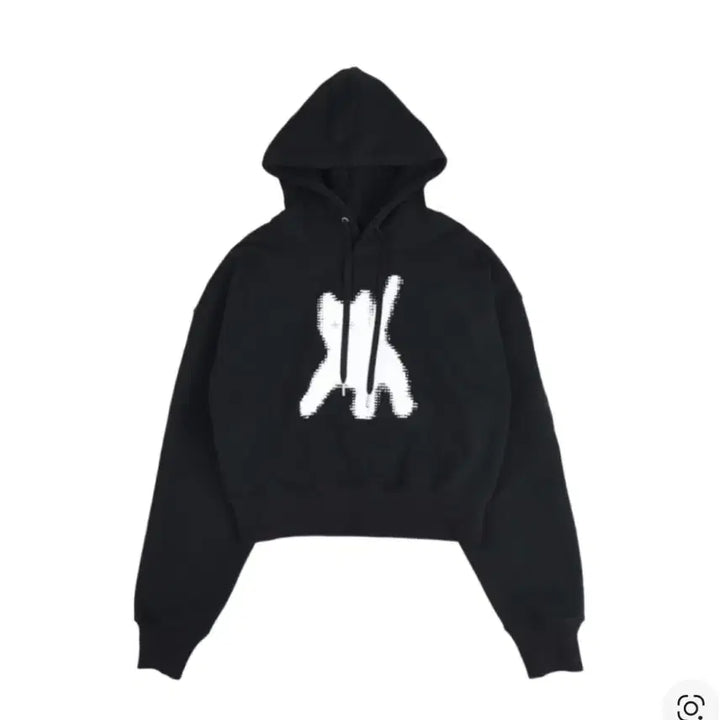 [BUNJANG] Aeae Cats Eye Crop Hoodie / aeae 캣츠아이 크롭 후드티 블랙