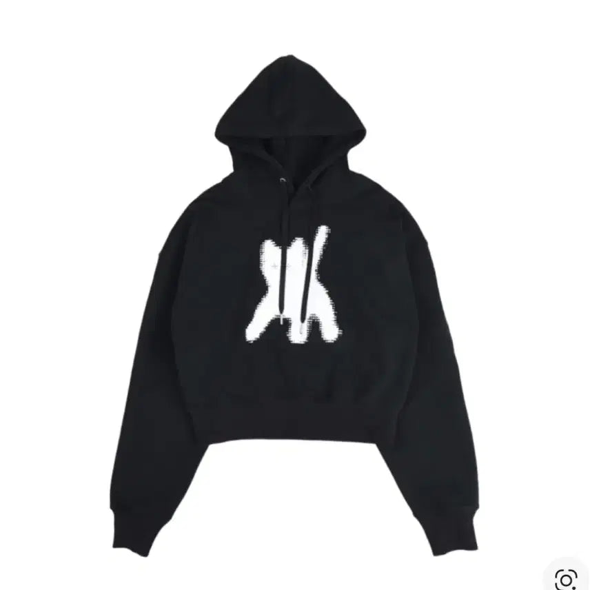 [BUNJANG] Aeae Cats Eye Crop Hoodie / aeae 캣츠아이 크롭 후드티 블랙