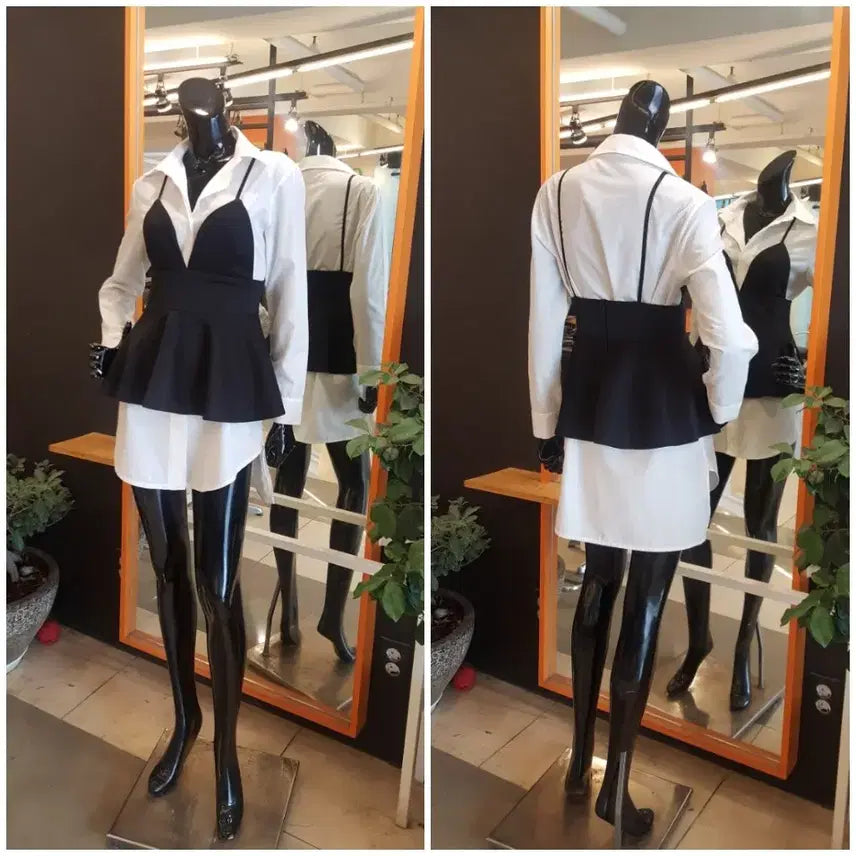 [BUNJANG] Black Vest Top (Size 44-55) / [44반~55]검정색 뷔스티에조끼