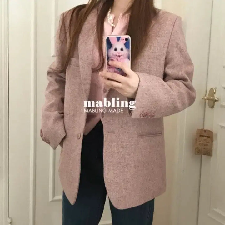 [BUNJANG] Mabling Marton Mills Pink Jacket / Mabling 마블링 마튼밀스 핑크자켓 marton mills jackt