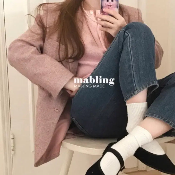 [BUNJANG] Mabling Marton Mills Pink Jacket / Mabling 마블링 마튼밀스 핑크자켓 marton mills jackt