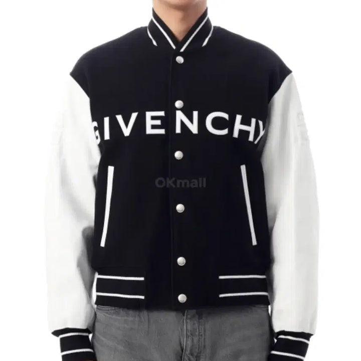 [BUNJANG] Givency College Varsity Jacket Black White / (A+/48) / 지방시 컬리지 바시티 자켓 블랙 화이트
