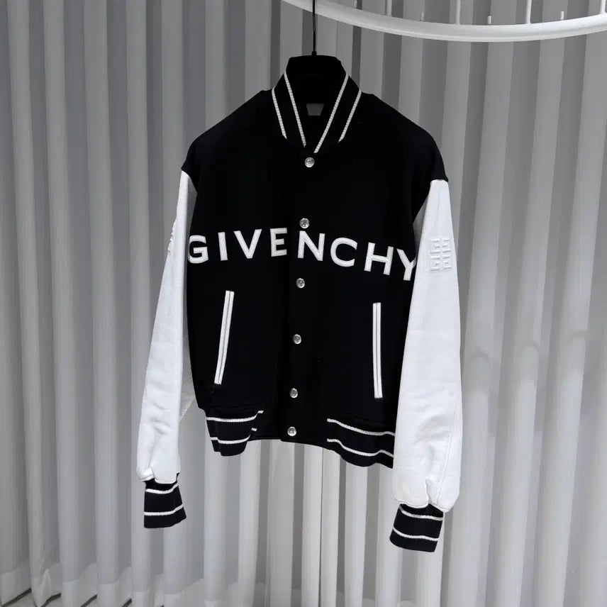 [BUNJANG] Givency College Varsity Jacket Black White / (A+/48) / 지방시 컬리지 바시티 자켓 블랙 화이트