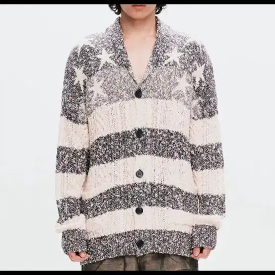 [BUNJANG] Guess USA x Eli Russell Linnetz Cable Knit Cardigan L / Erl guess usa 아메이칸 케이블 니트 가디건 L