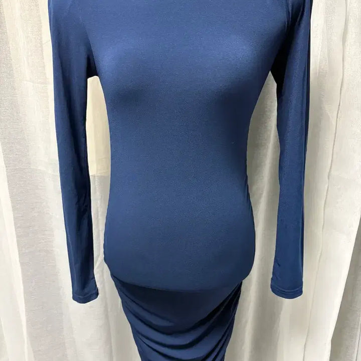 [BUNJANG] Navy Sleeve Shirred Dress / 네이비 슬리브 셔링 원피스