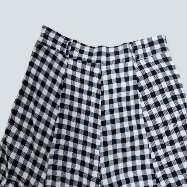 [BUNJANG] Dinto Check Wide Long Pants M / 딘트 깅엄 체크 팔라초 팬츠M