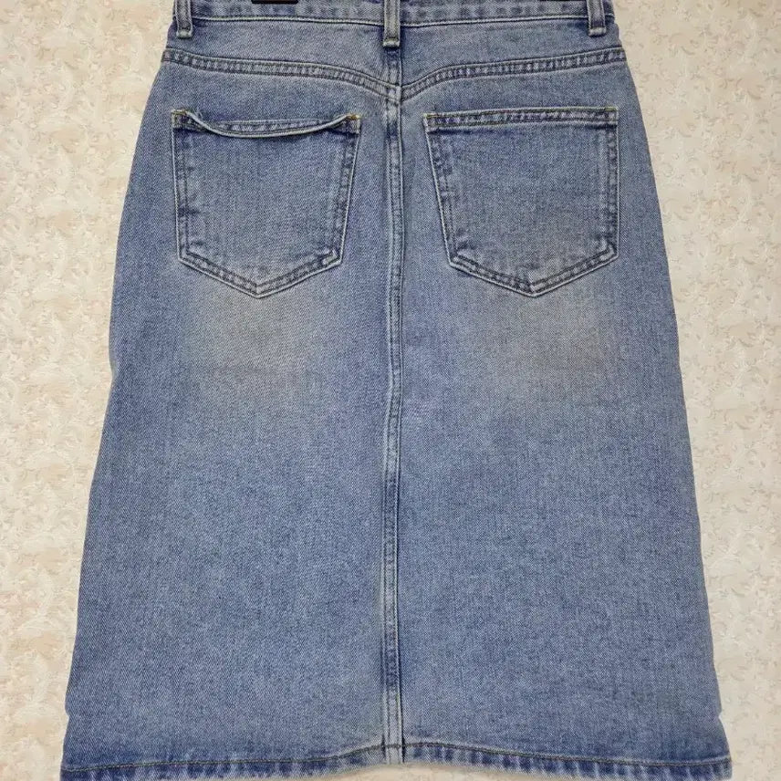 [BUNJANG] Mid-Wash Denim Midi Skirt / [S] 미디 데님 스커트 중청