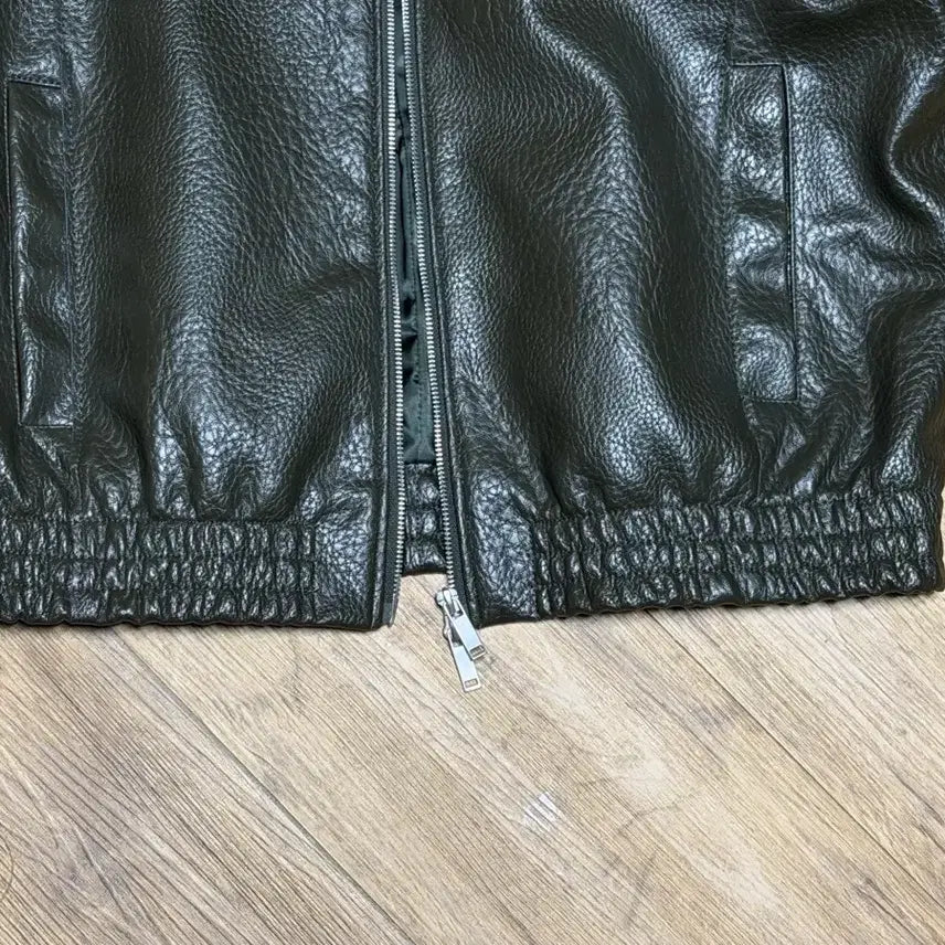 [BUNJANG] ZARA Leather Jacket (Dark Olive) / ZARA 레더 자켓( 다크 올리브)