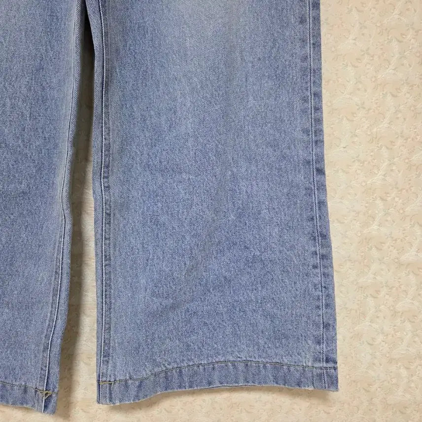 [BUNJANG] Unbranded Wide Denim Pants (Mid-Blue) - Size S / [S] 포켓 와이드 데님 팬츠 중청