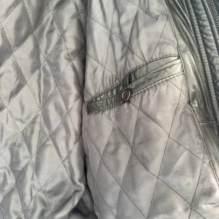 [BUNJANG] Detachable Fur Collar Real Leather Jacket / 탈부착 털카라 리얼 레더 자켓